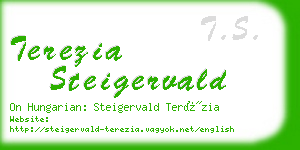 terezia steigervald business card
